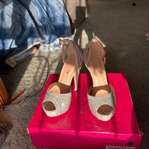 Dream Pairs Women's Silver Heels